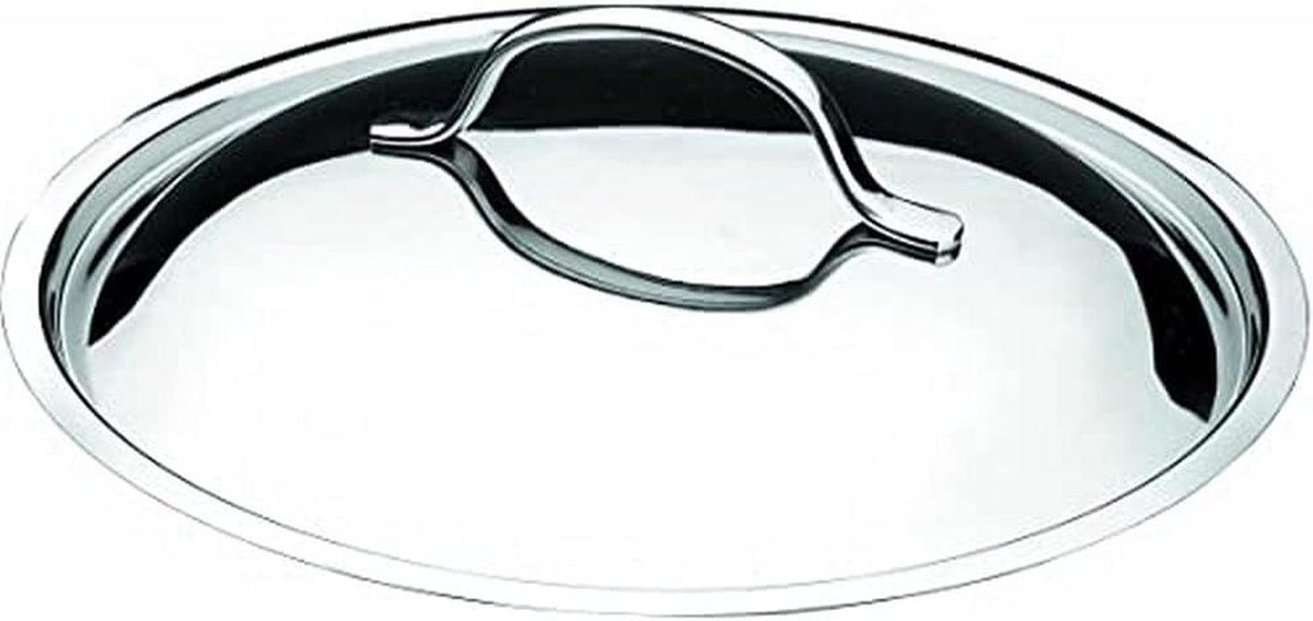 Basic Deksel - Ronde Pan - Koken - Roestvrij Staal - 24 cm - Zilver