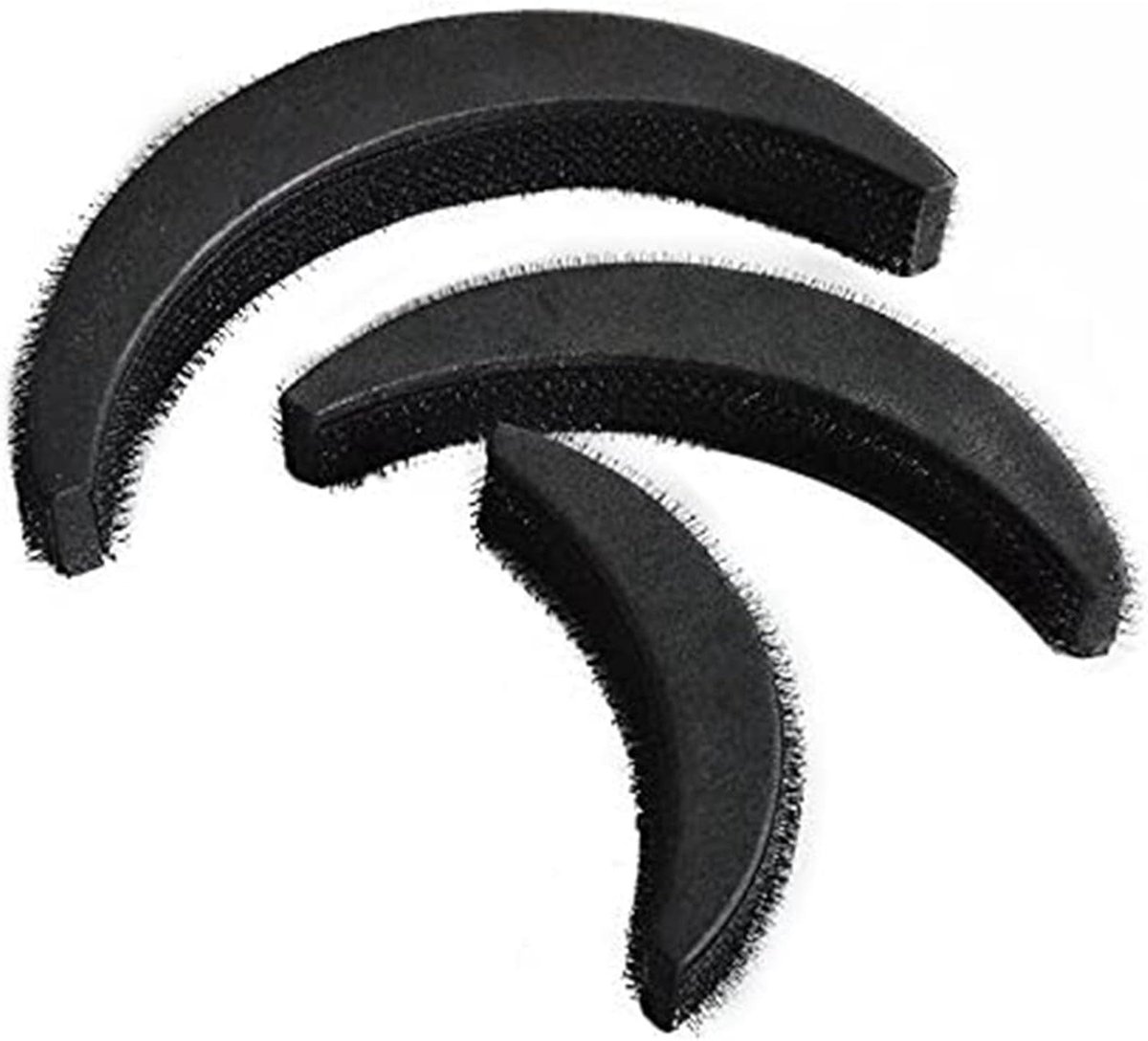 Haar Bumps Set - Volume Tool - Haar Styling - Anti-gladde textuur - 3 stuks - Zwart