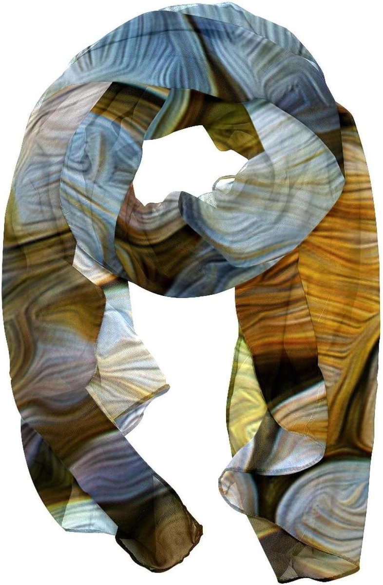 Hoofddeksel Sjaal - Haarband Sjaal - Mode Accessoire - Abstract Kunstpatroon - 180x73 cm - Multicolor
