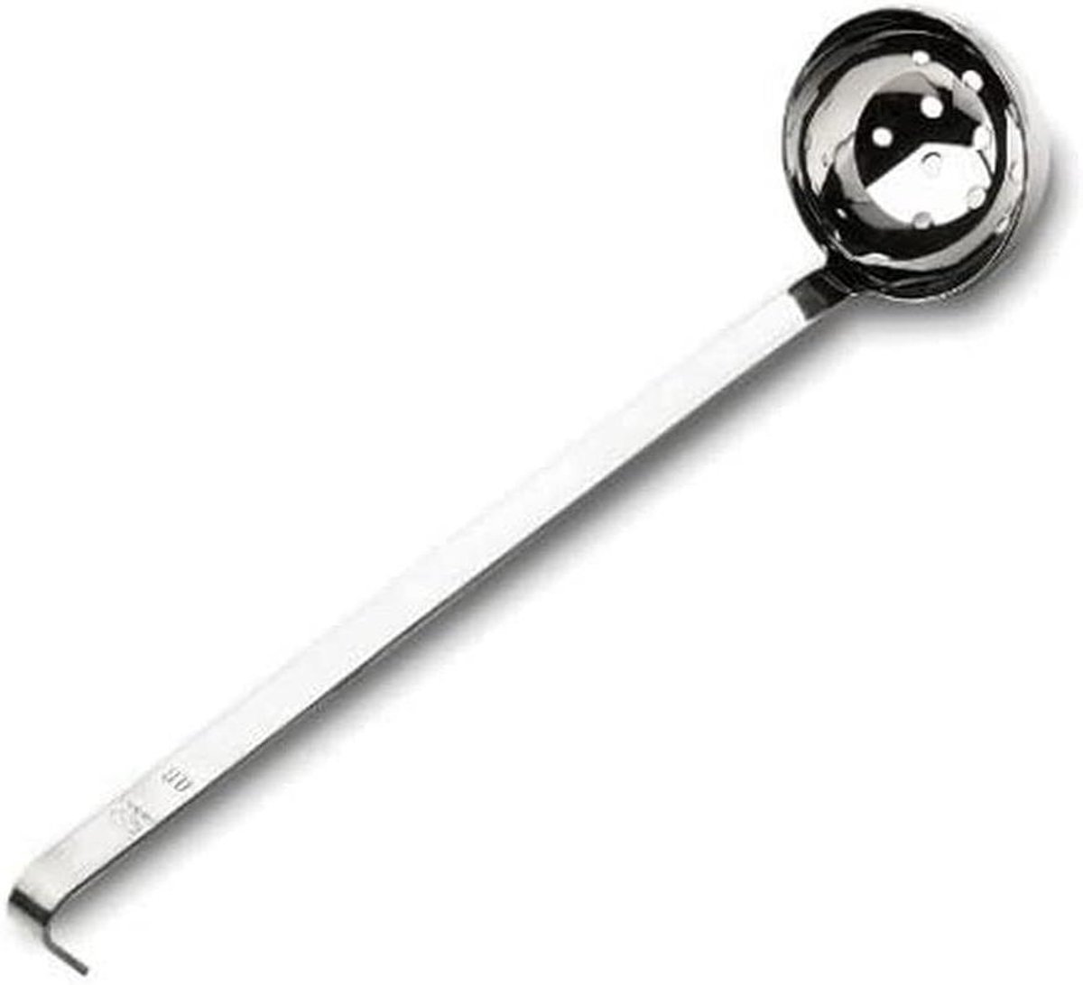 Geperforeerde Lepel - Soeplepel - Serveren van gerechten - Roestvrij staal - 10 cm - Zilver