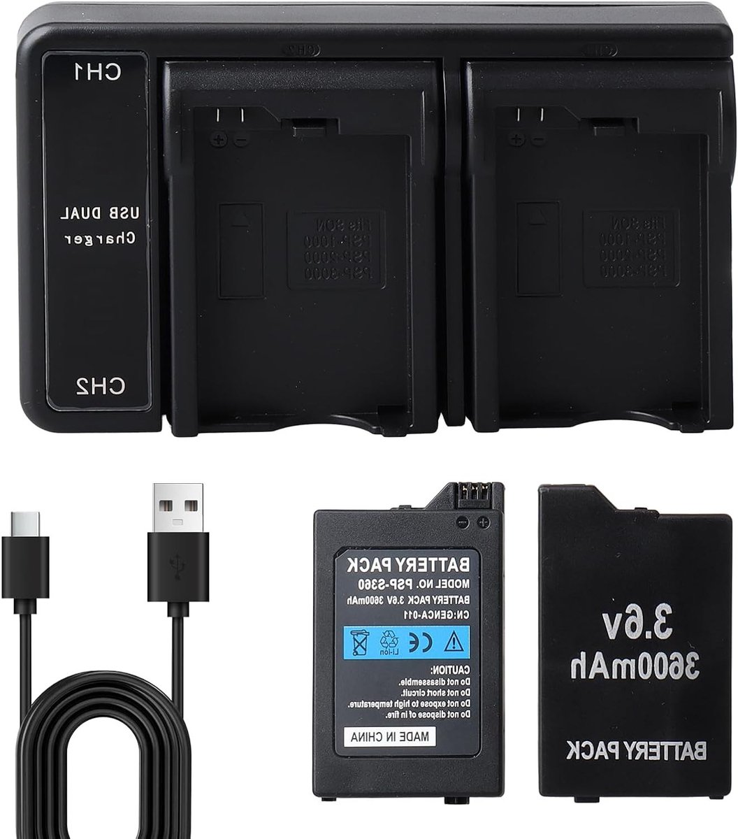 Hoge capaciteit 3600 mAh 3,6 V lithium-ion batterij voor Sony PSP 2000/PSP-3000, oplaadbare reservebatterij voor gaming en langdurig gebruik