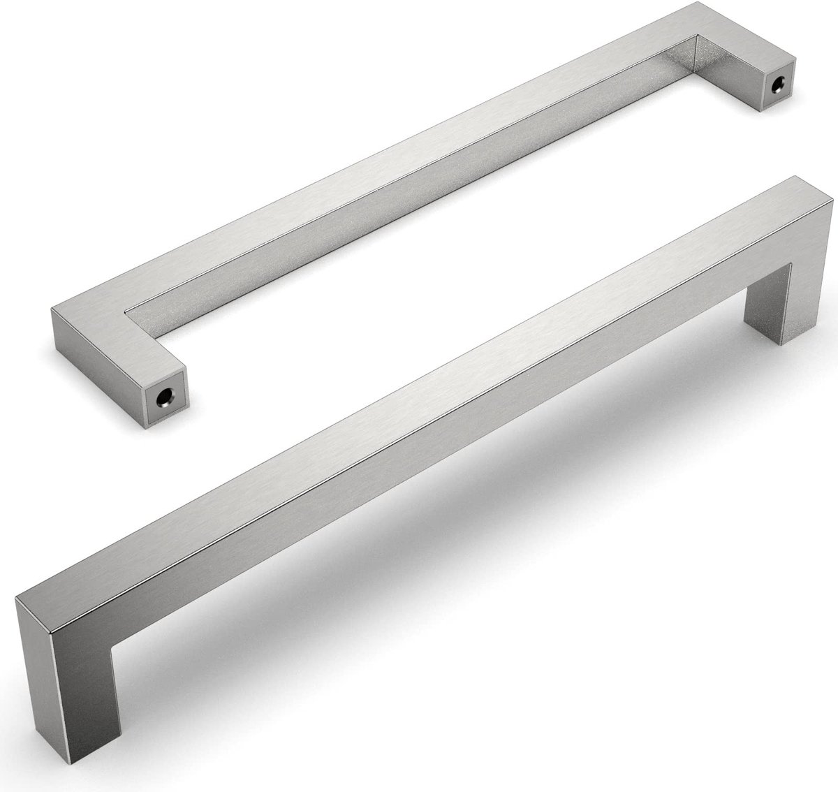 Cosensi - Dailygoods - Dailygoody - Mat Nikkel Deurgrepen - Modern Design - Roestvrij Staal - 192 mm - Meubelgrepen voor Keuken en Kantoor - Inclusief Schroeven