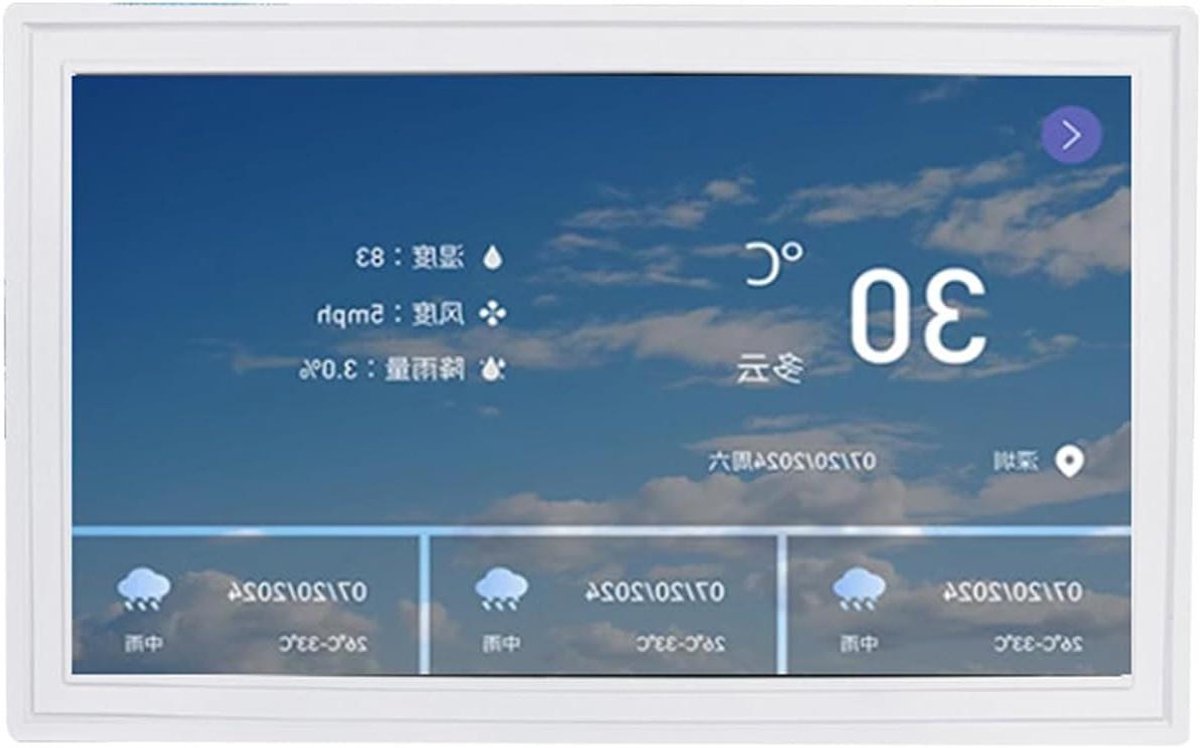 Digitale Fotolijst - Slimme Beeldscherm - Foto's Delen - 10-punts Touchscreen - 154 Inch - Wit