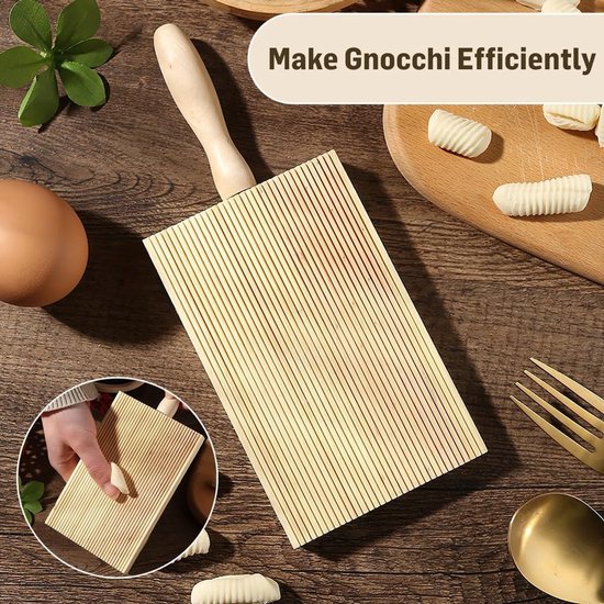 Pastamaker Set - Deeg Gereedschap - Zelf Pasta Maken - Compleet Keukengerei - 6 Delig - Houtkleur van Pastamaker — afbeelding 4