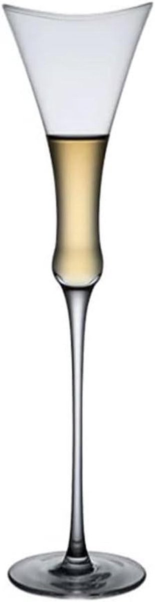 Wijnglas - Glazen beker - Wijn proeven - Stijlvol lang handvat - 120 ml - Helder