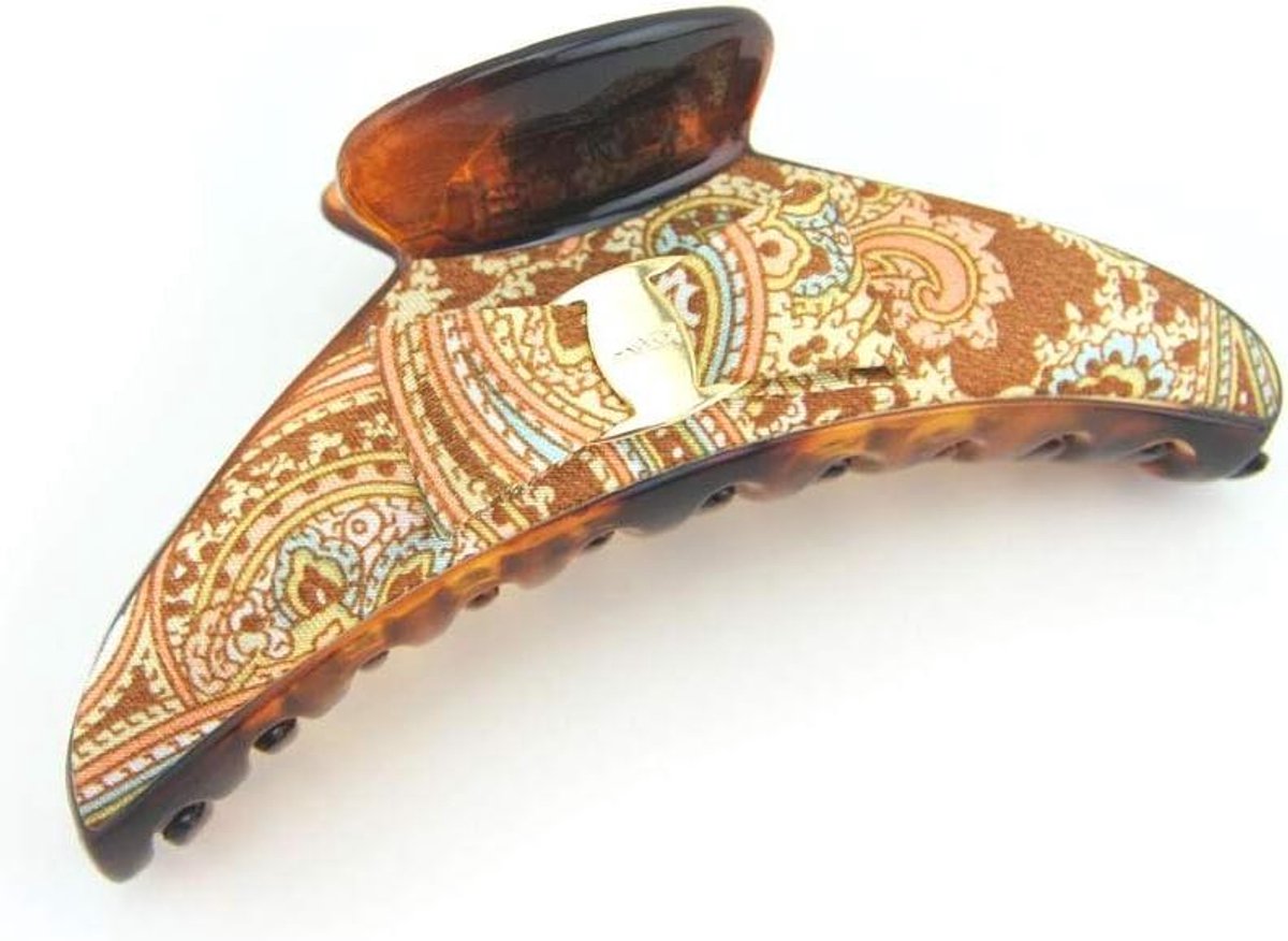 Haarklauw Clip - Haar Accessoire - Feestelijk Kapsel - Halve Cirkel Design - 12 cm - Bruin