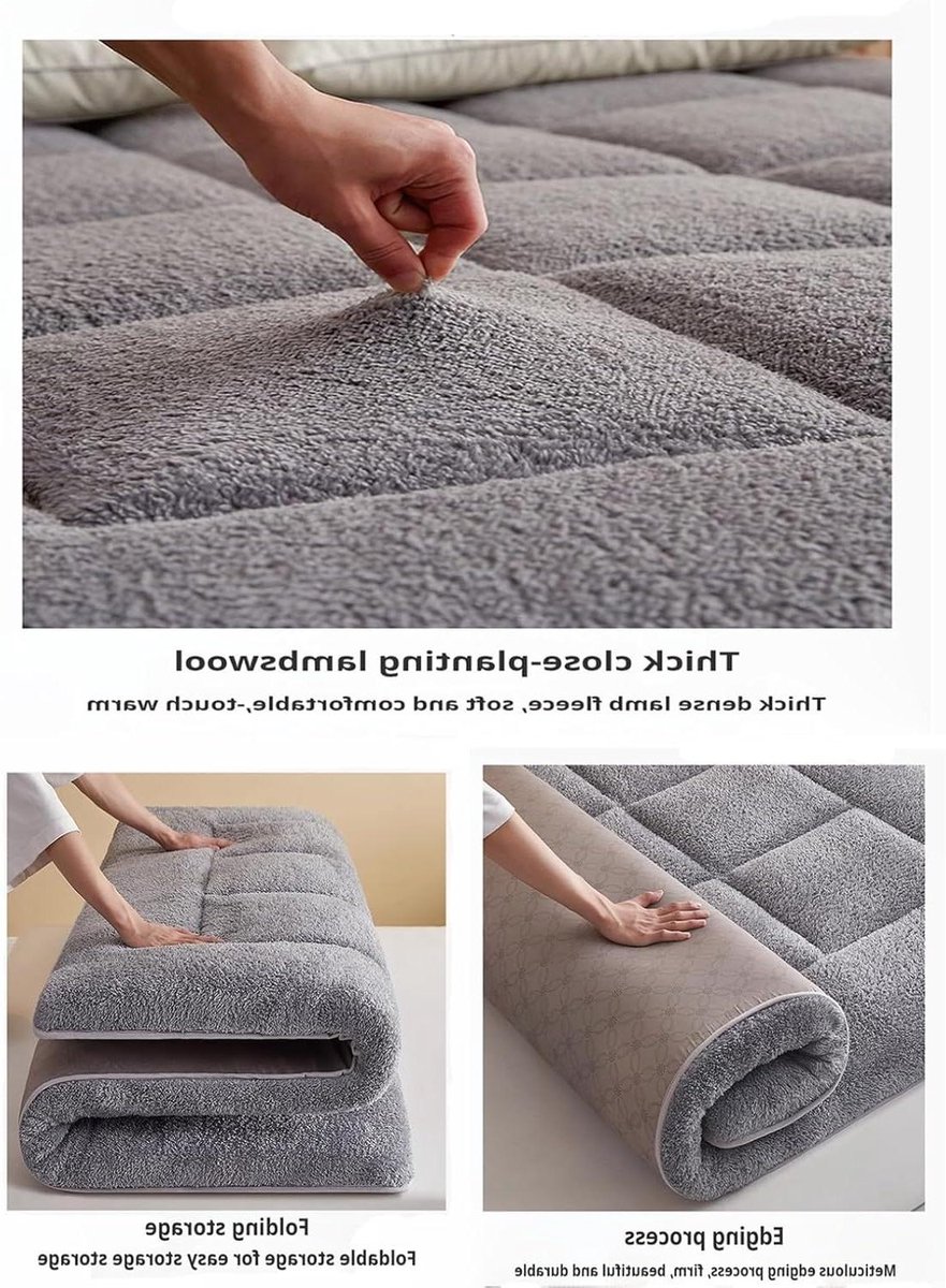 Voeg dons toe winter Gast matras camping oprol matras slaapmat Japanse opvouwbare matras futon vloermat tatami gewatteerde mat(D,90x200cm)