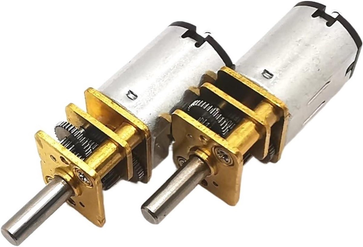 Mini Metalen Motor - Motor met Tandwiel - Modelbouw Projecten - Variabele Snelheid - 12V 60RPM - Zilverkleurig