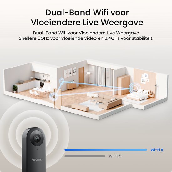 Reolink Videodeurbel WiFi Bedrade Voor Buiten - 2K 5MP - 4:3 Breedbeeld - Dual-band wifi - Lokale Opslag - Tweewegaudio - Slimme Detectie-1 Stuk
