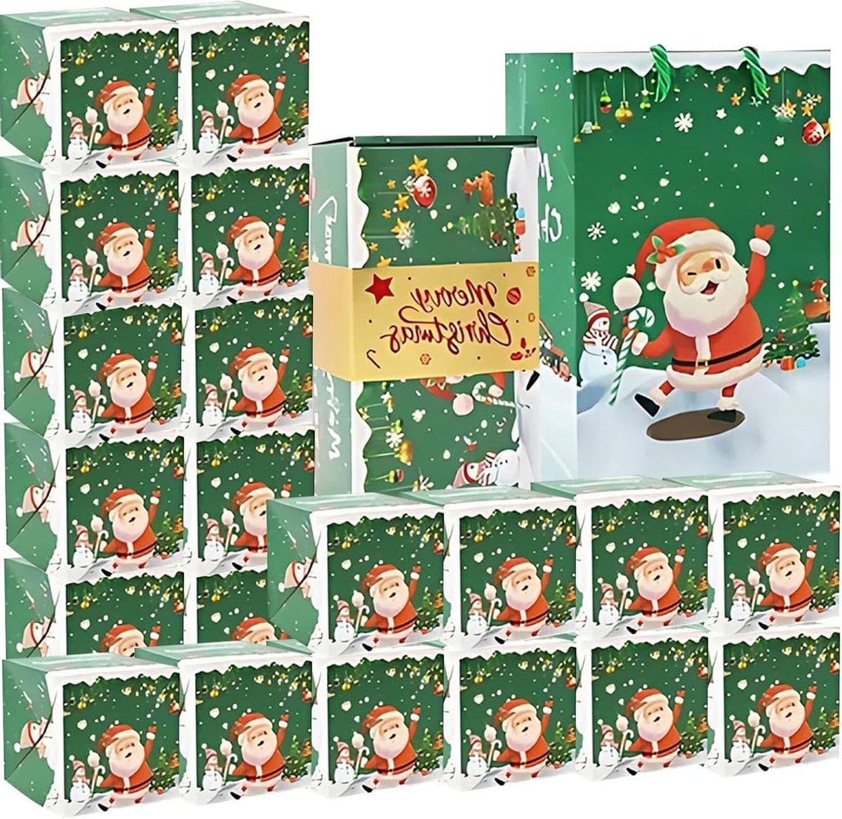 Springdoosjes Set - Verrassingsdozen - Feestelijke Decoratie - Dynamisch Openingsmechanisme - 10 Stuks - Kerstkleuren