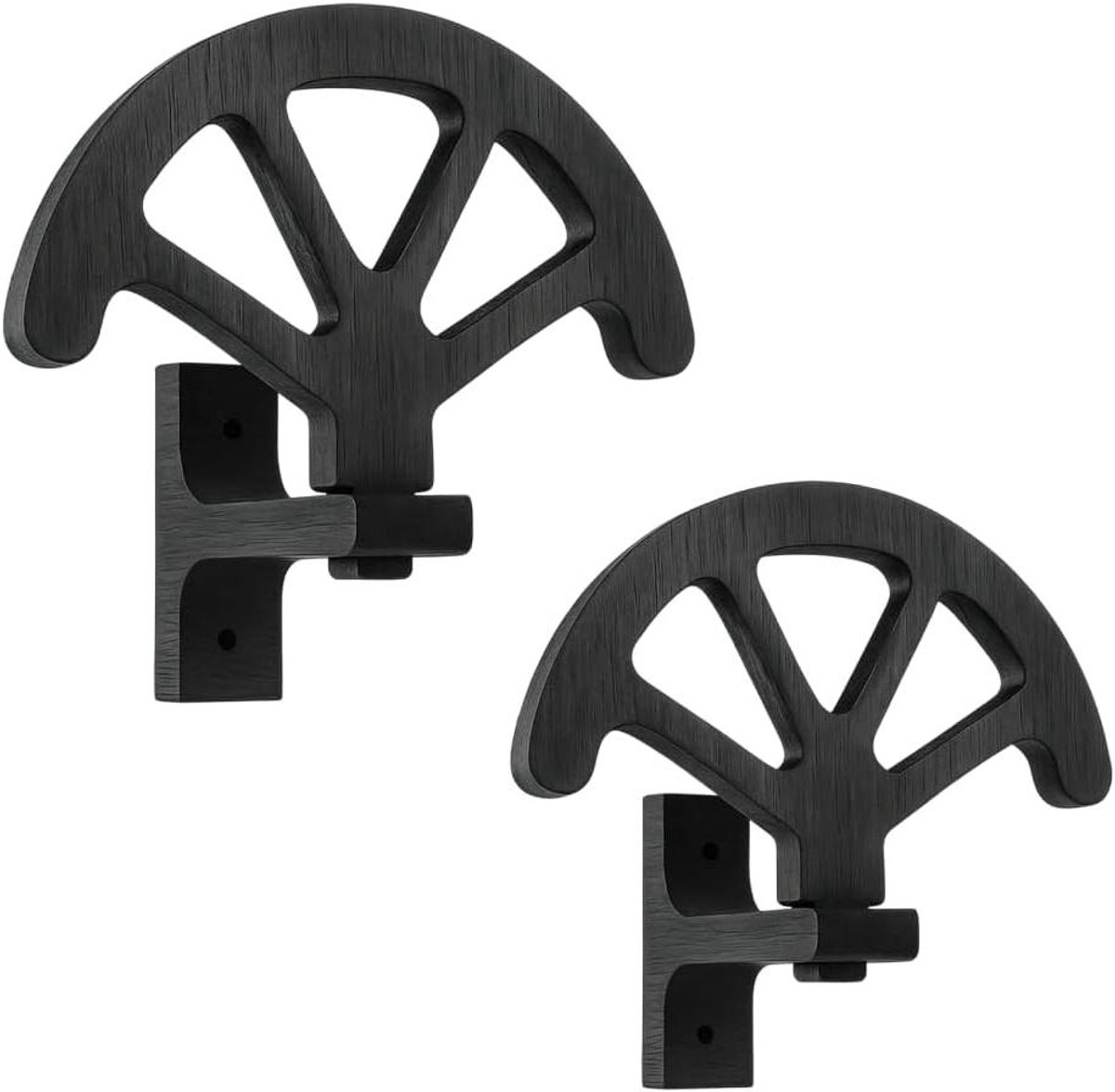 Hoedenhouder - Muurhanger - Hoeden Opbergen - Verstelbare Clips - 2 Stuks - Zwart