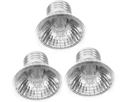 Reptielenlamp Warmtelamp - Verwarming voor Terrarium - Gezondheid Huisdier - Bevordert Vitamine Synthese - 3 stuks 5x5x5 cm - Zilver