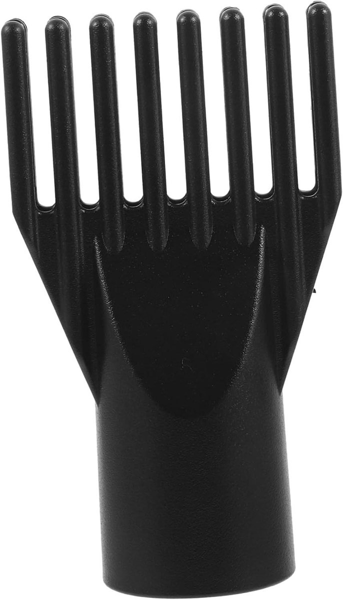 Föhnkam Opzetstuk - Haardroger Accessoire - Haar Drogen - Gelijkmatige Haarverspreiding - 12 x 7 x 4 cm - Zwart