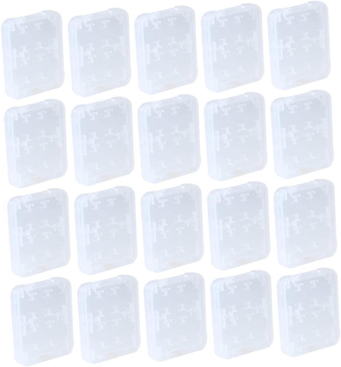Geheugenkaart Opbergdoos - SD Kaarthouder - Kaarten Organiseren - Ergonomische Sluiting - 20 Stuks - Wit