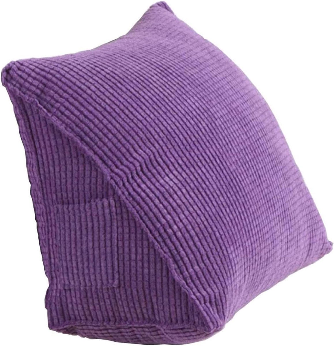 Leeskussen Zacht - Lendensteun Kussen - Comfortabel Lezen - Ergonomisch Driehoekig - 60 cm - Grijs