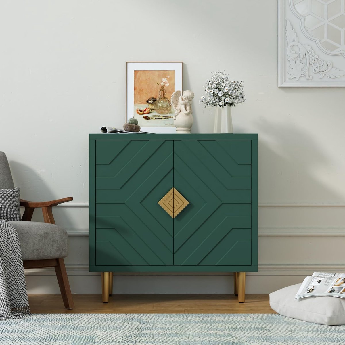 Kast - Groen - 80x36x82 cm - Arqam