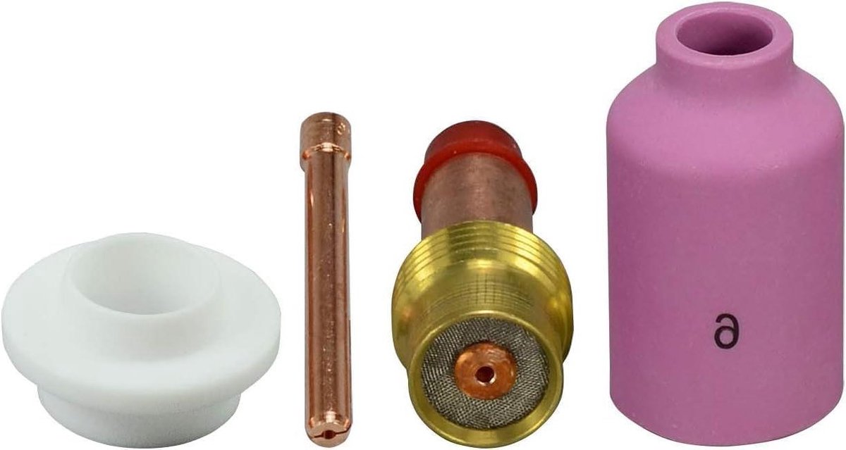 TIG lasaccessoires set - Brandstof lens kit - Precisie lassen - Universele pasvorm - 4 stuks - Koperkleurig