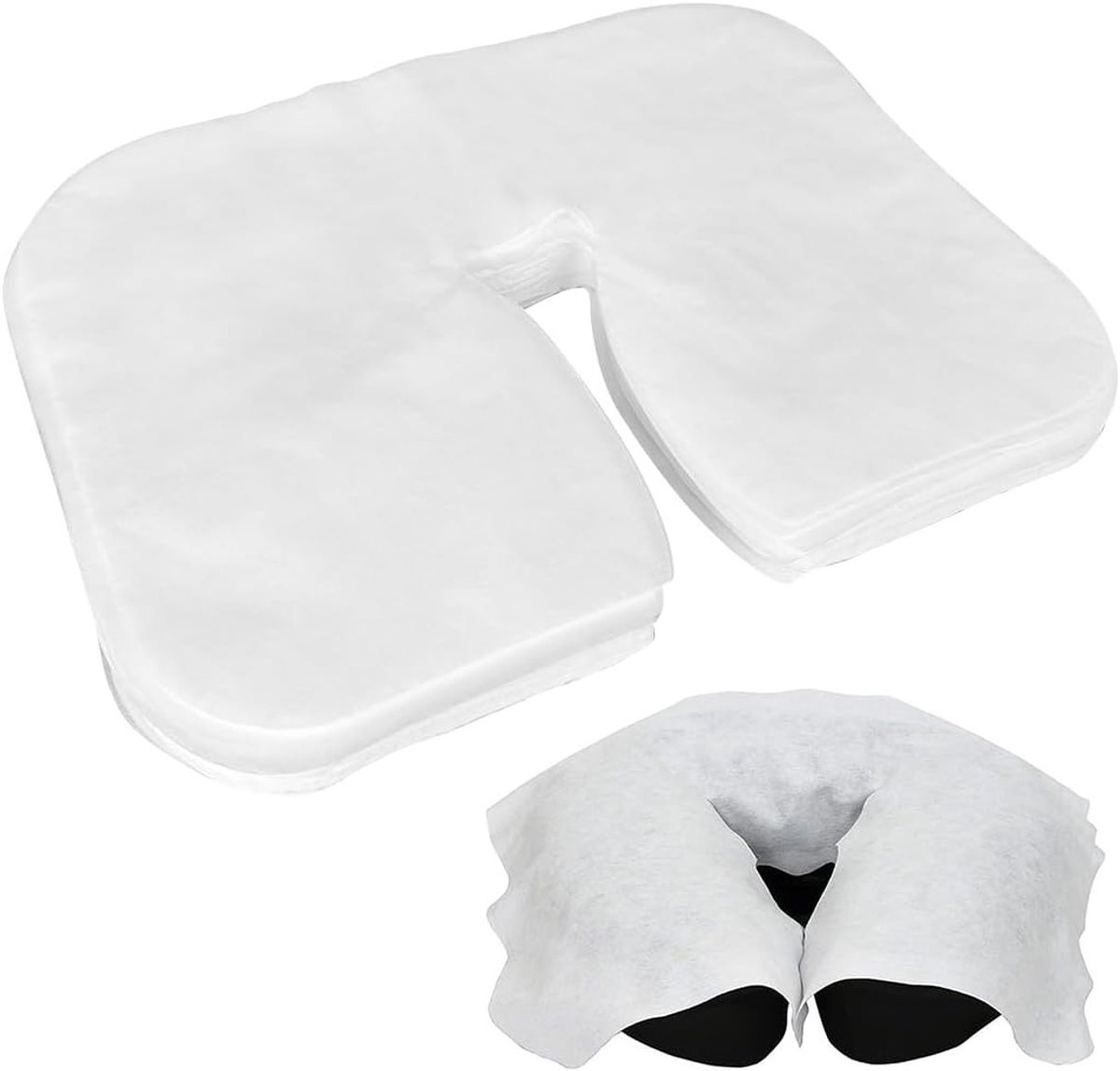 Pack van 200 Neusgesloten Handdoeken voor Massagestoelen, 36 x 27 cm, Zacht en Ademend Fleece, Ideaal voor Hoofdkussens bij Massagetafels en Massagestoelen