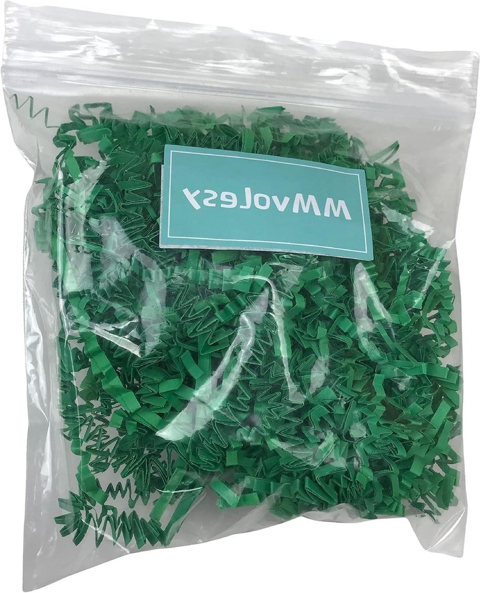 Papier Vuller - Cadeau Decoratie - Geschenken Opvullen - Gemaakt van Gerecycled Papier - 8 Ounce - Groen