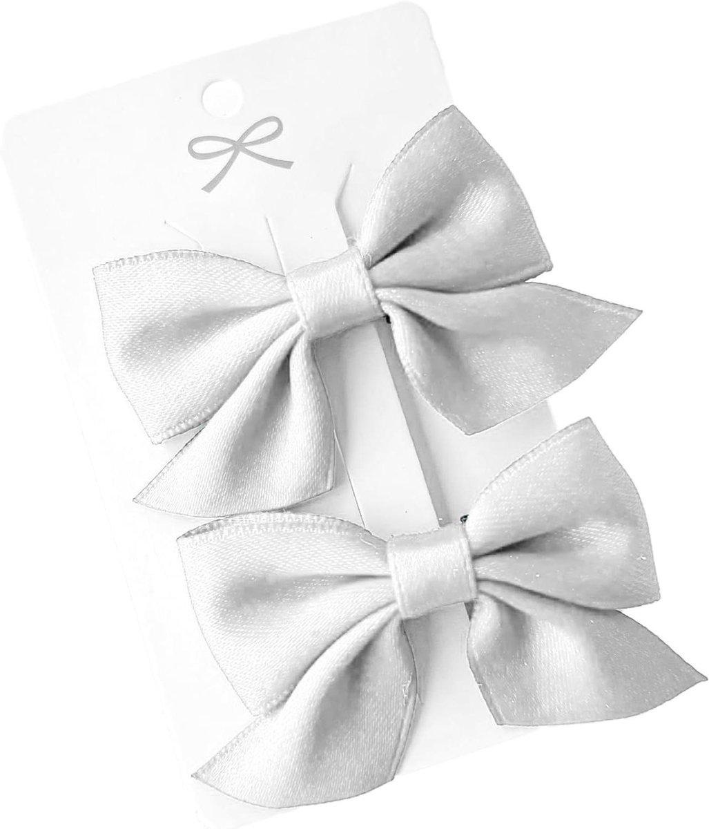 Haarspeldenset - Strik clips - Dagelijkse stijl - Antislip krokodillenklem - 2 stuks - Wit