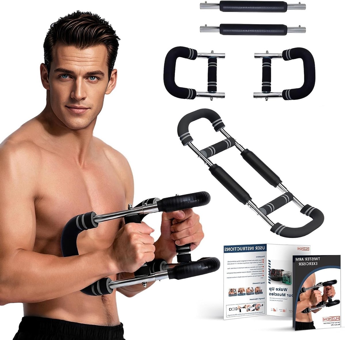 SnelShoppen - Armtrainingsapparaat, Expander Fitness Trainingsapparaat voor Krachttraining, Spieropbouw en Sport - Ideaal voor Borstspieren, Armen, Sc