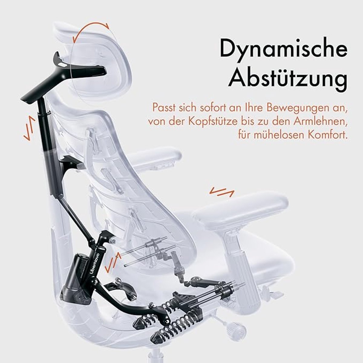 nicole Ergonomic Office Chair 79.3D x 74W x 117H cm thumbnail 4