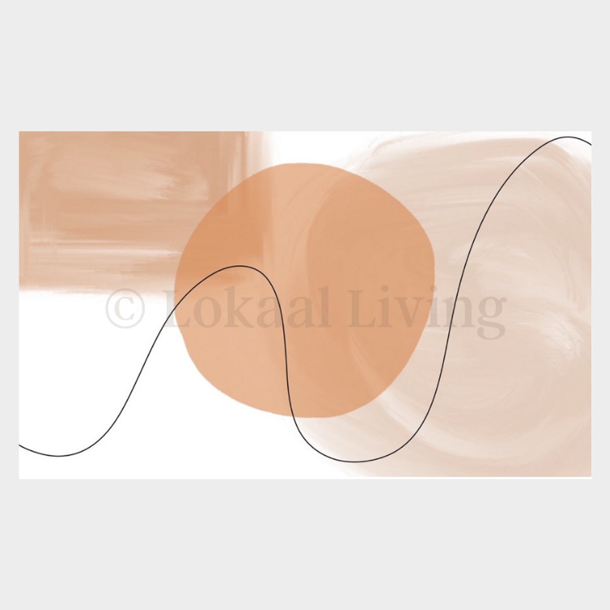 Lokaal Living a4 poster - Esther - abstract - vormen - illustratie - neutraal - beige