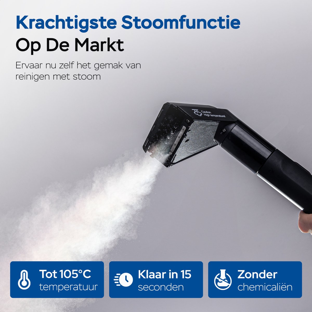 Qclean® Tapijtreiniger PRO - 4-in-1 Vlekkenreiniger Met Stoomfunctie - Zelfreinigend - Tapijtreiniger Stofzuiger- Zetelreiniger Stoomreiniger- Bank reiniger- Reinigingsmachine- Matrasreiniger - Waterstofzuiger - Incl. Schoonmaakmiddel — afbeelding 7