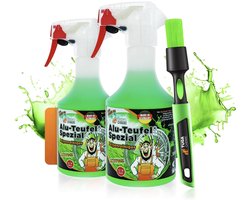 Tuga Chemie Alu-Duivel Speciaal 2x 500ml + Velgenpenseel – Krachtige Velgenreiniger Gel – Zuurvrij – Incl. Penseel