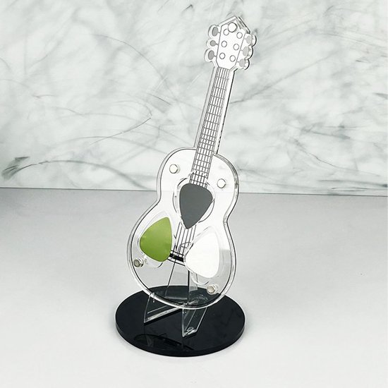 Gitaar Plectrum Houder - Plectrum Organizer - Plectrums Tonen - Helder Acryl Frame - 3 Plectrums Capaciteit - Transparant — afbeelding 2