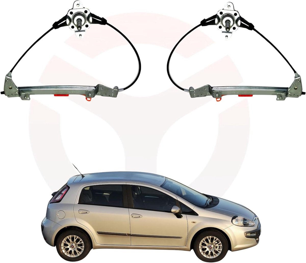 Handmatige Raambediening - Ruithendel Paar - Auto Reparatie - Directe Vervanging - 12 cm Diepte - Metaal