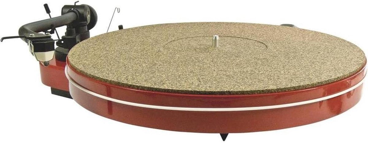Draaitafelmat - Slipmat Platen - Geluid Verbeteren - Rubberen Kurk Mix - 296 mm Diameter - Bruin Zwart