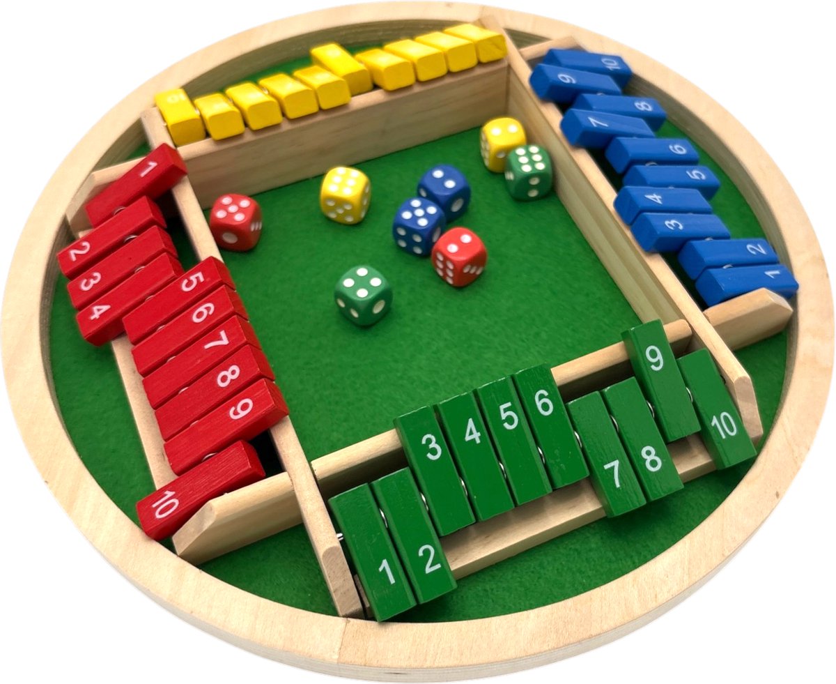 Shut The Box | 4 Spelers | Rond | Versie 2 | Kleur