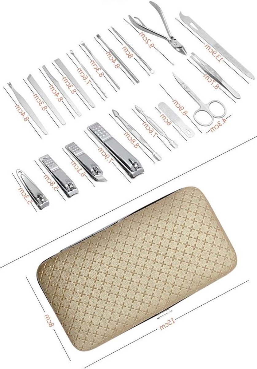 Pincet set - Gezichtsverzorgingstools - Precisie ontharen - 19-delige set - 44 gram - Zilverkleurig