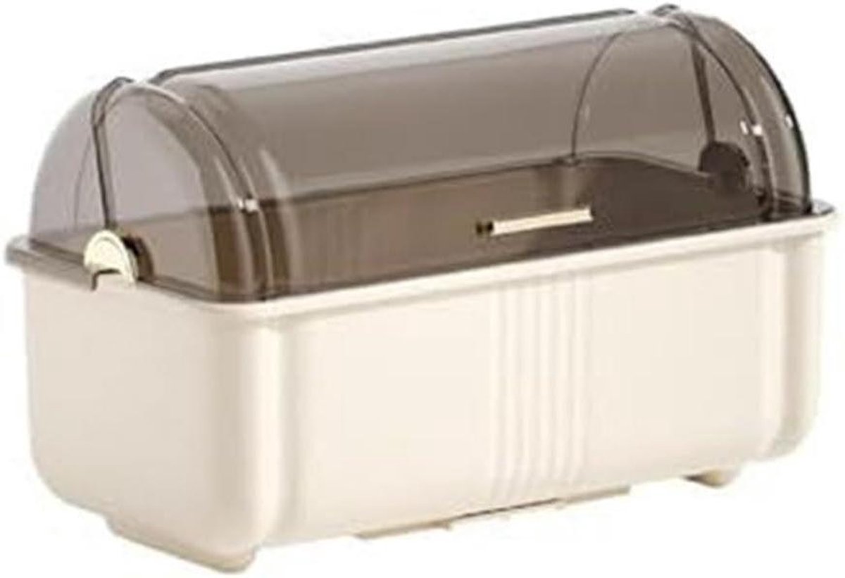 Afwasdroogrek - Keuken Organizer - Vaat Drogen - Stofdicht Deksel - 35x24x24 cm - Wit