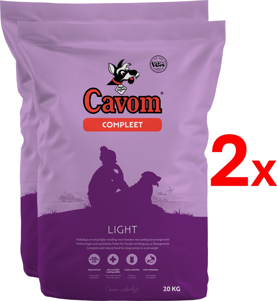 Cavom Cavom compleet Light - geperste brokken - 2x 20kg
