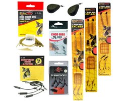FC's Luxe Karper Onderlijnen & Montage Pakket - Haakmaat #6 - 12 Karper Rigs, Vislood & Onderlijnmontage - Hair Rigs, Chod Rigs & Spinner Rigs - Rigs pakket voor Karper Vissen