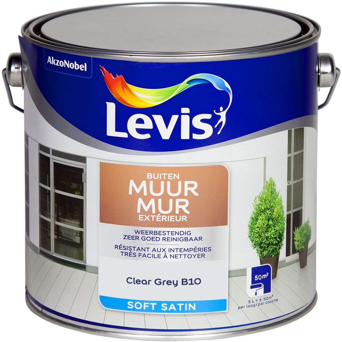 Levis - Muur Buiten Mix - Clear Grey B10 - Mengverf - 5 L