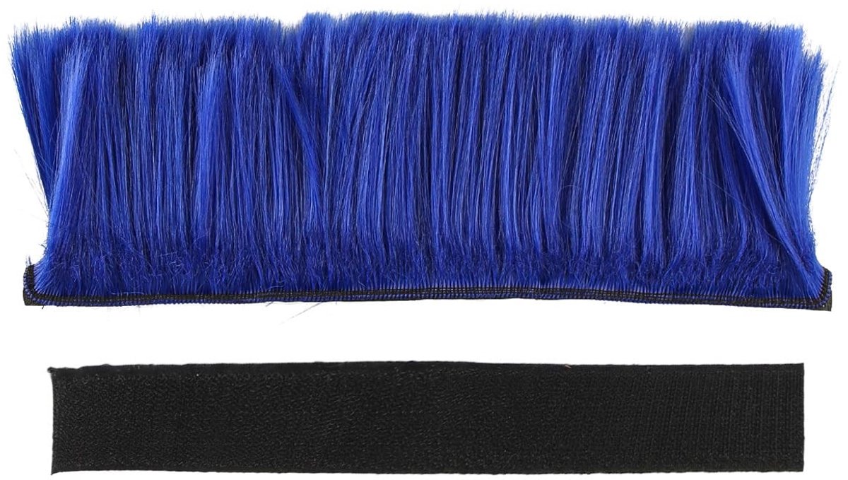 Allecto - Blauwe Mohawk Peruk voor Helm - Opvallende Decoratie - Ski Motor en Fietshelmen - Perfect voor Feestjes - Uniek en opvallend - Verkleedac...