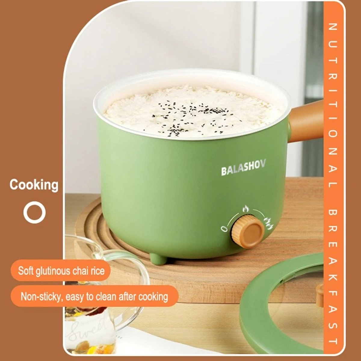 Innovastore Multifunctionele Pan - Rijstkoker - Huishoudelijk Apparaat - Stoompan - Slowcooker - Kookpot - Multicooker - 1.8L – foto 5