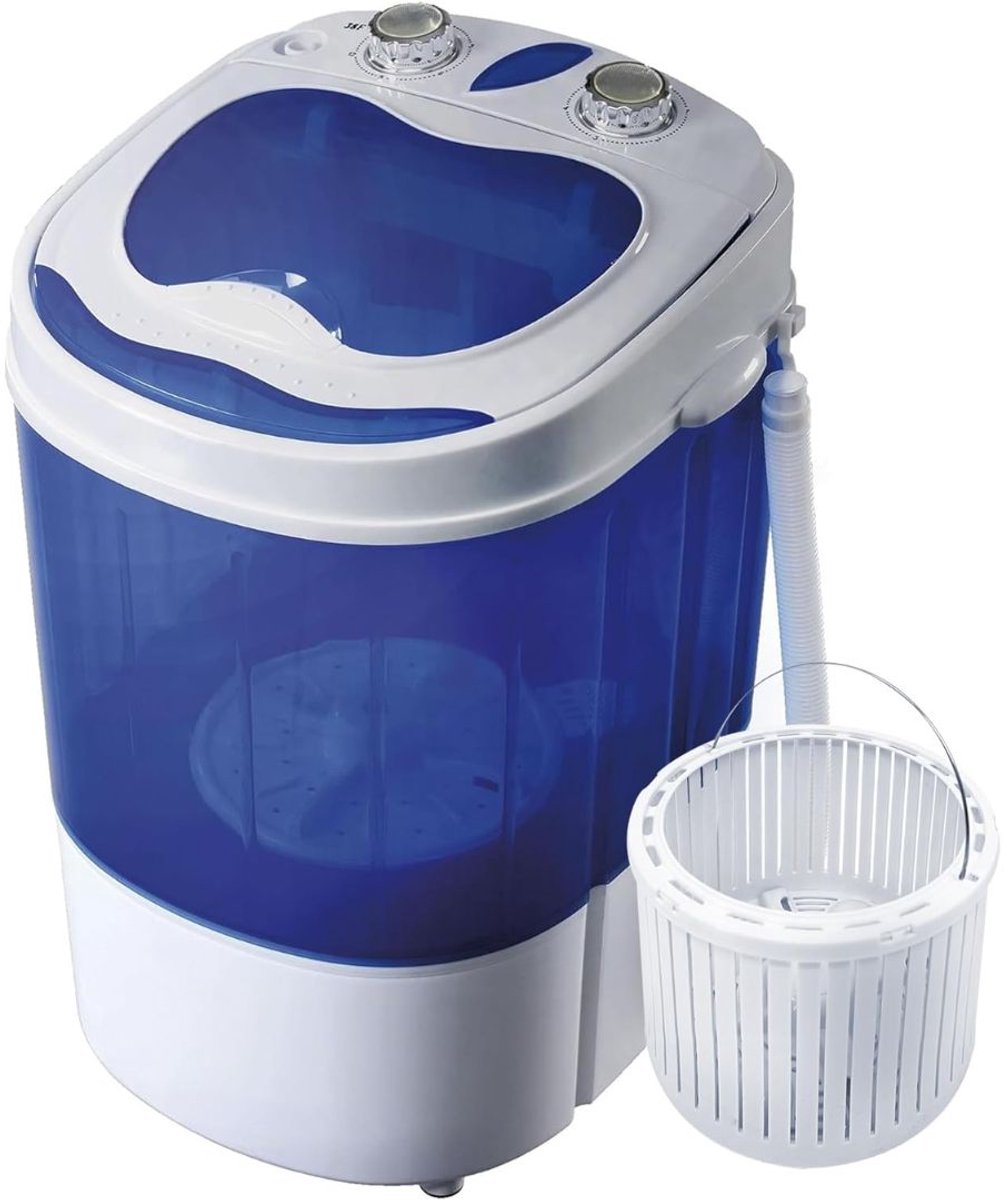 TopChoice® Mini Wasmachine - Compacte Opvouwbare Campingwasmachine - 36x37x53cm - Wit