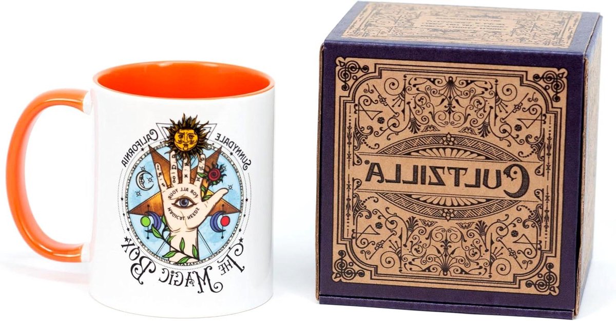 Thema Mok - Koffiebeker Drinkglas - Dagelijks Gebruik - Exclusief Kunstwerk - 300 ml - Wit