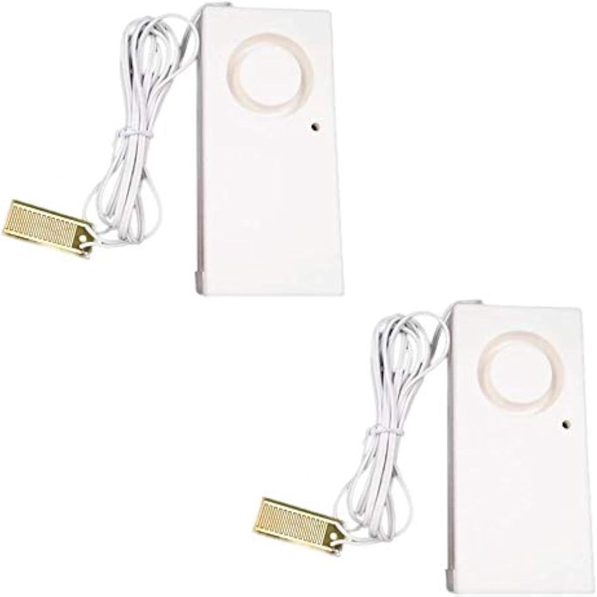 Waterlek Alarm - Overstromingsdetector - Waterschade Voorkomen - 120dB Luide Alarmstem - 2 Stuks - Wit