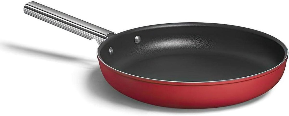 Koekenpan - Antiaanbakpan - Dagelijks Koken - Gepatenteerde Bodem - 26 cm - Rood
