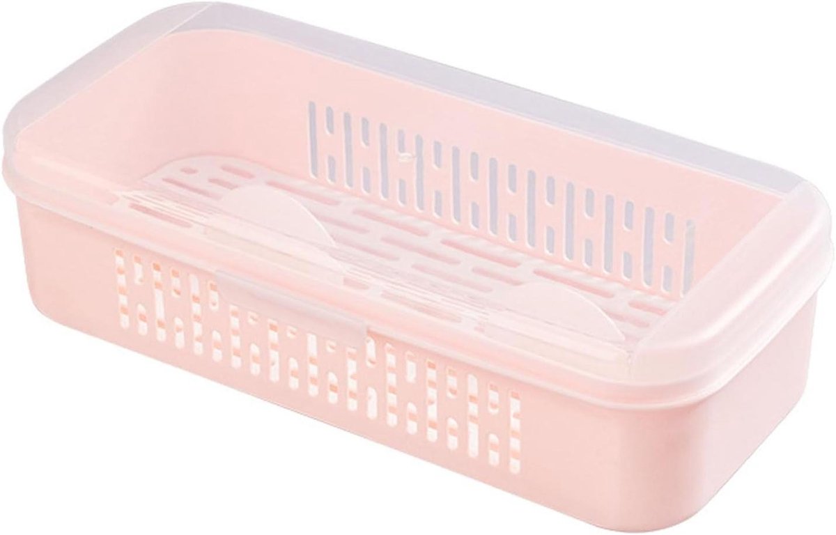 Bestek Organizer - Keukenlade Inzet - Keuken Opbergen - Met Deksel - 30 x 16 x 8 cm - Wit