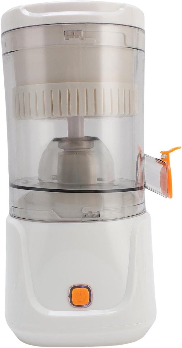 Elektrische Citruspers Draagbare Sapcentrifuge Snel Sap Maken Oplaadbaar USB 45W Vermogen Wit