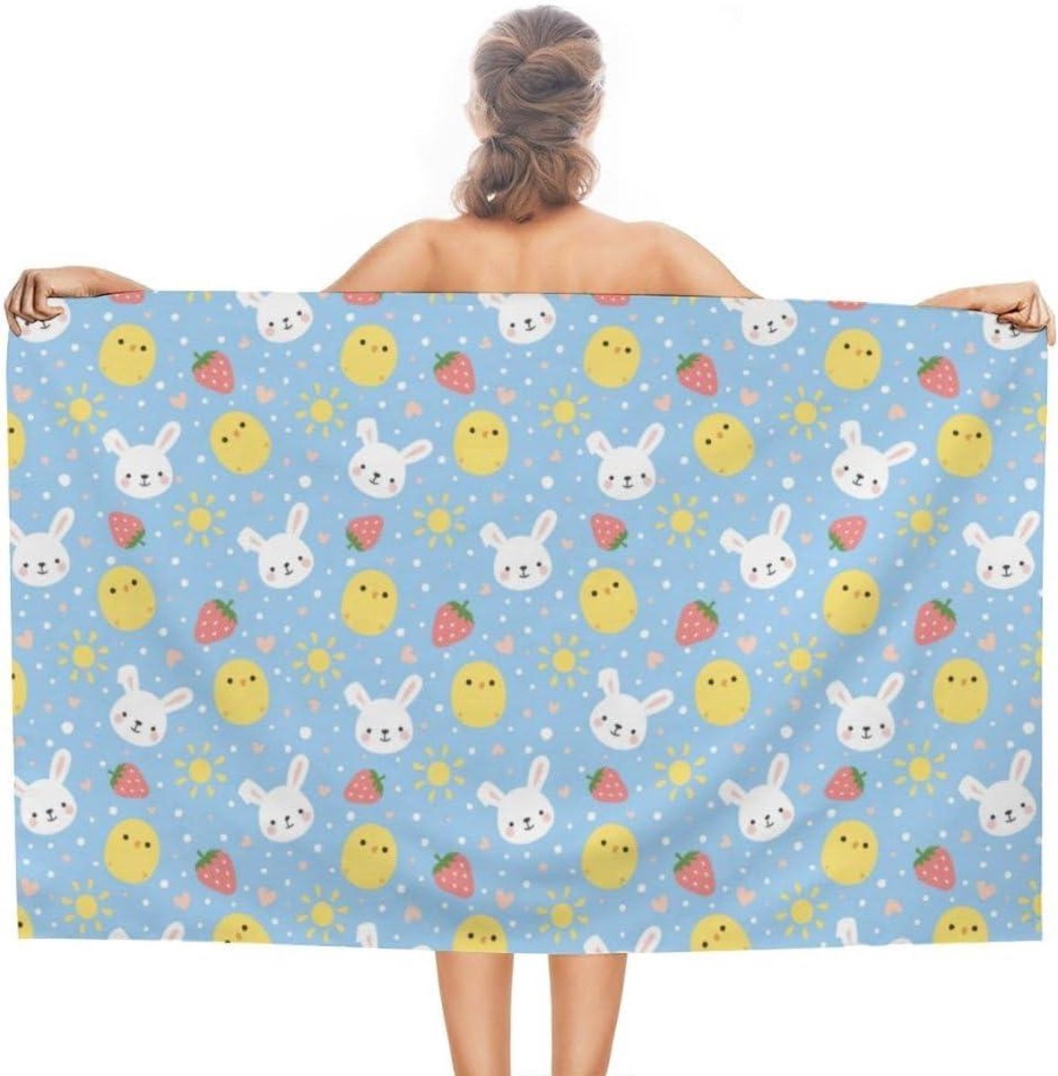 Strandhanddoek - Strandlaken - Ontspannen aan zee - Sneldrogend microvezel - 80 x 130 cm -