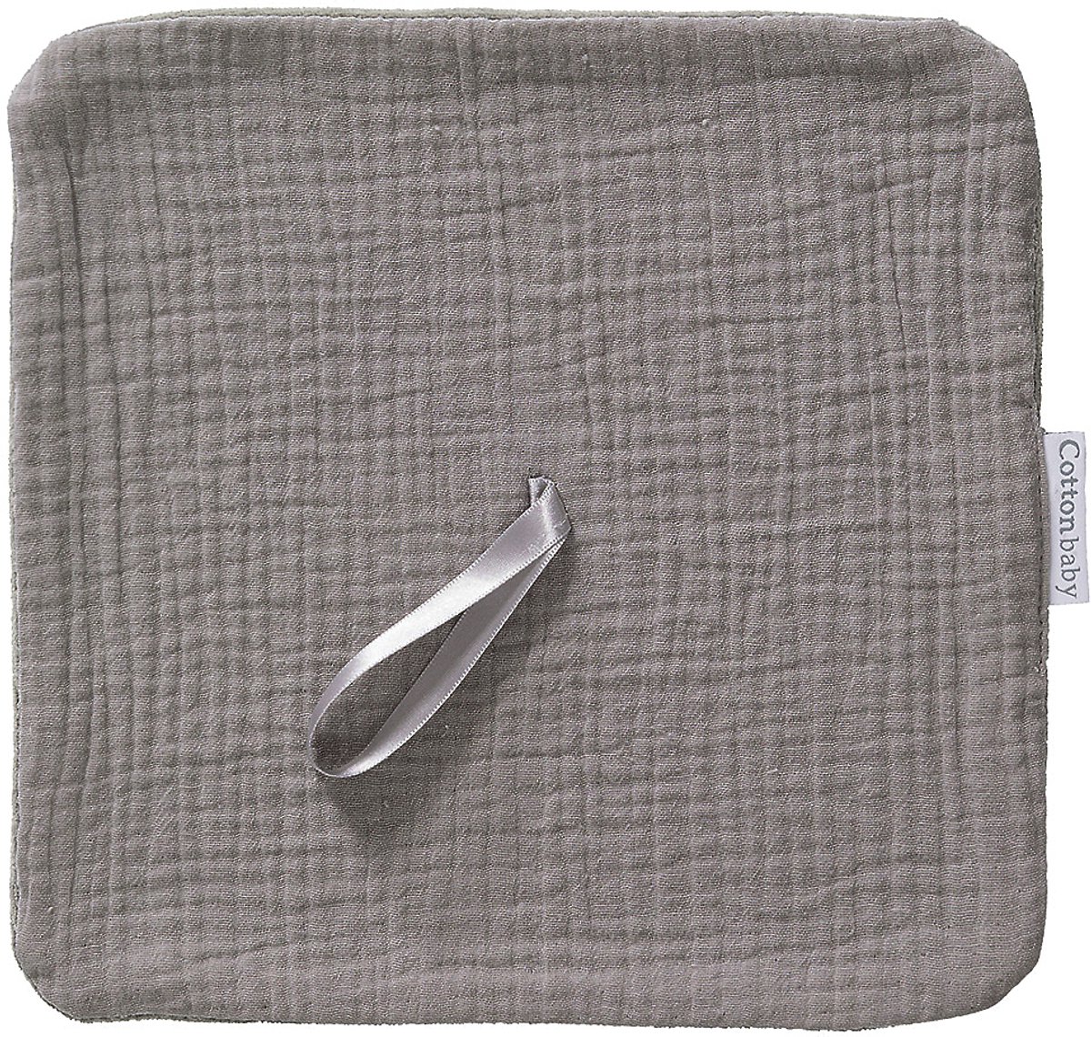 Cottonbaby speendoekje soft - olifantgrijs - speendoekje - speen - speentje - baby 20x20 cm
