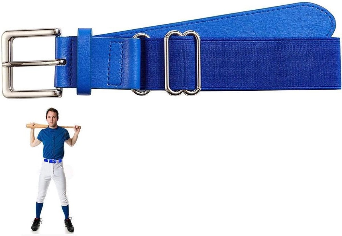 Verstelbare Sportriem voor Jongeren en Volwassenen - Ideaal voor Honkbal, Softbal en Buitenactiviteiten - Comfortabele en Stijlvolle Tailleband (Blauw)
