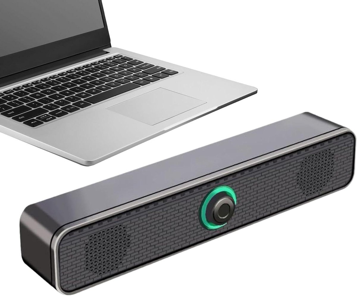 Computerluidspreker - Stereo soundbar - Muziek luisteren - USB aangedreven - 32 cm lang - Zwart